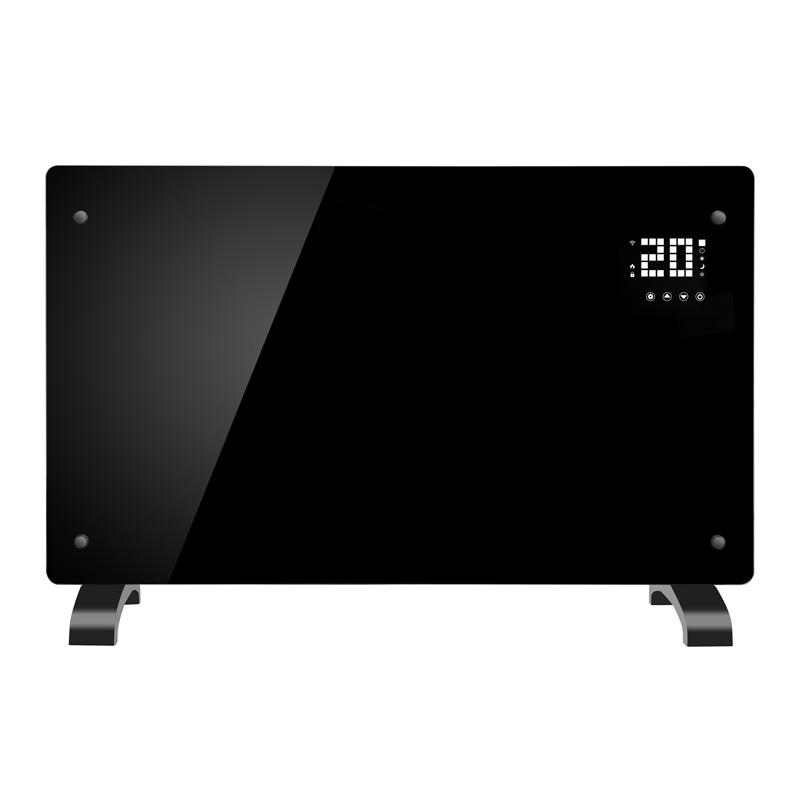 Aquecedor de Painel de Vidro 2000W Tamanho Grande em Preto