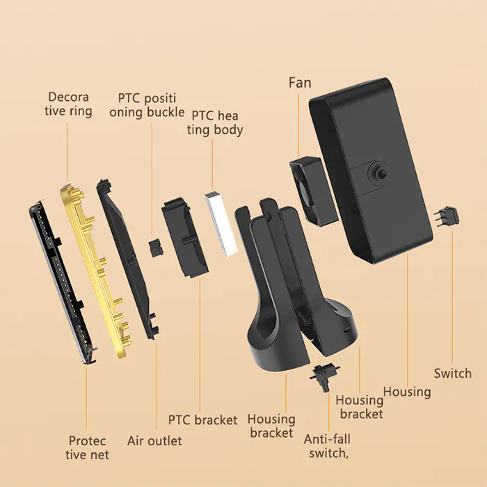 Ptc Black Space Heater Ptc Black Space Heater