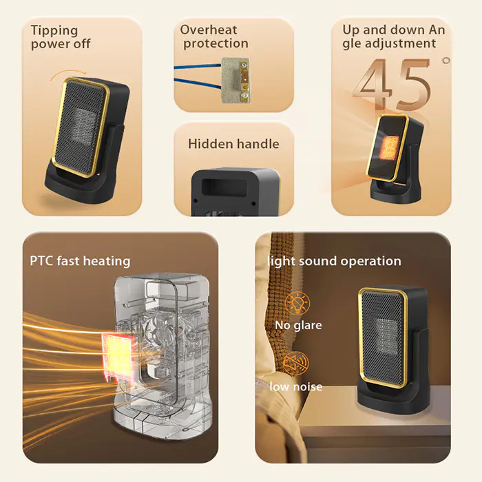 Ptc Black Space Heater