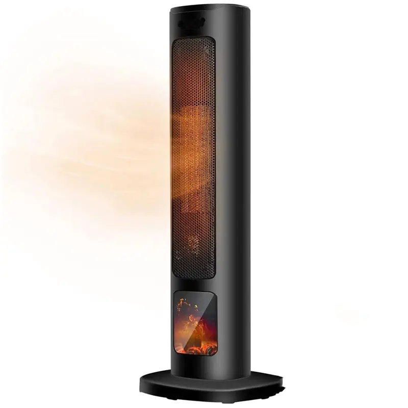 Aquecedor de torre com chama 3D