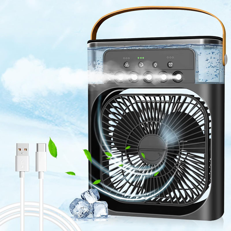 Ventilador refrigerador de ar USB com temporizador e umidificador